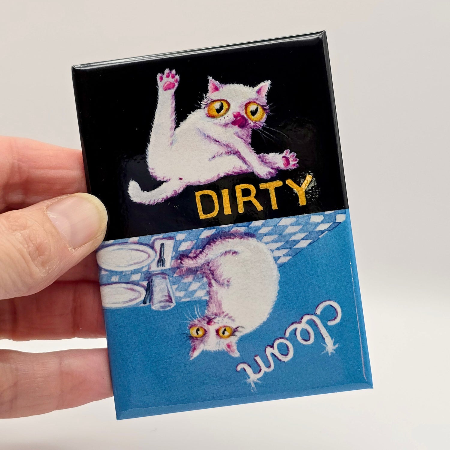 Dishwasher cat magnet