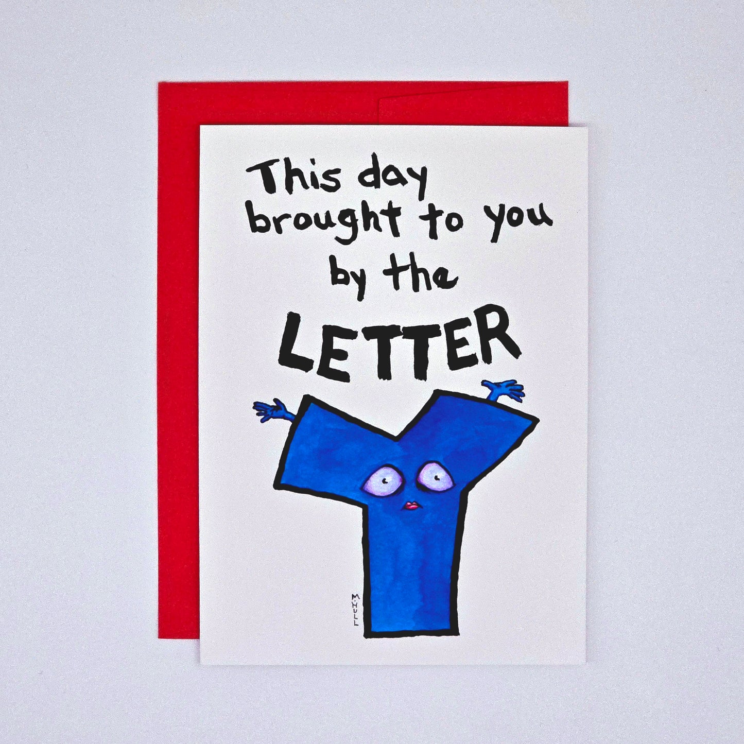 Letter Y – Greeting Card