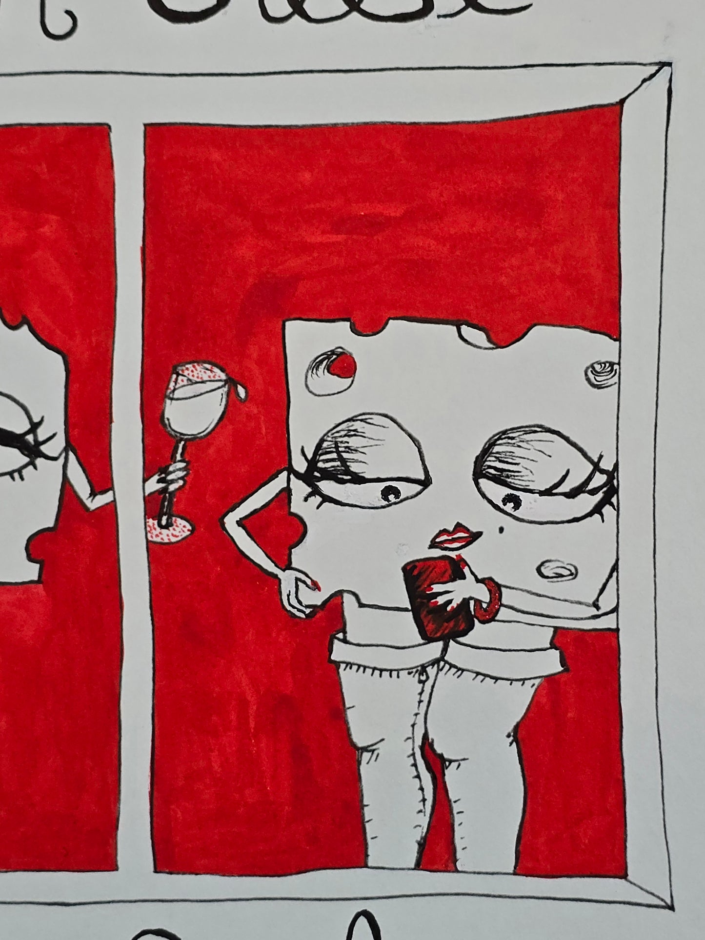 Red Light District - When Cheese Goes Bad - Original Artwork