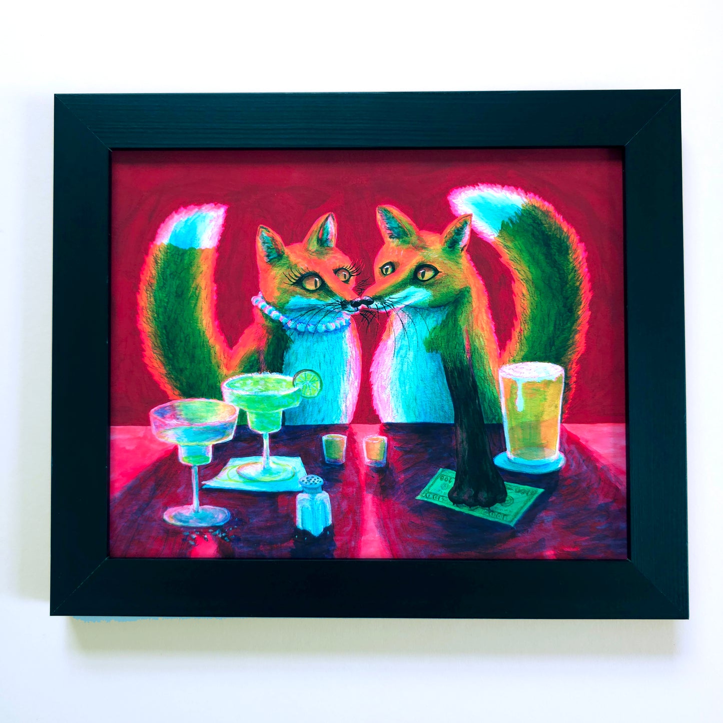 Foxes on a Date - 11x14 Print