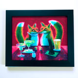Foxes on a Date - 11x14 Print