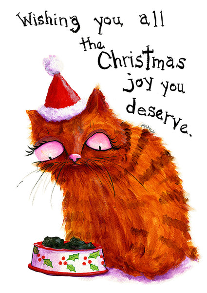 Wishing You All the Christmas Joy you Deserve Holiday Cat Cards
