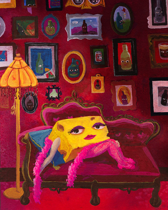 Ms. Cheese With Her Conquests Print - 8x10, 11x14